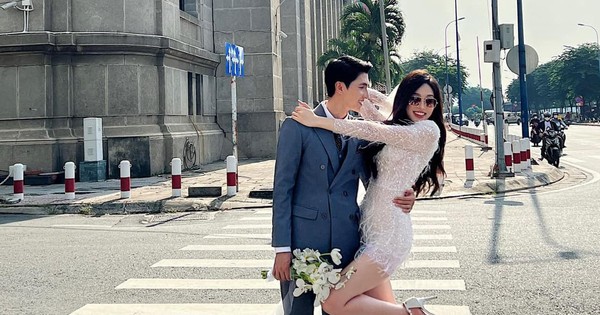 Hé lộ hậu trường chụp ảnh cưới của Á hậu Phương Nga và diễn viên Bình An khiến fan xôn xao
