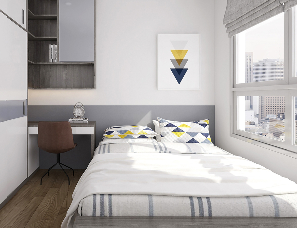Tư vấn 2 cách bố trí nội thất cho phòng ngủ nhỏ 12m² - Ảnh 6. Tư vấn 2 cách bố trí nội thất cho phòng ngủ nhỏ 12m² - Ảnh 6.