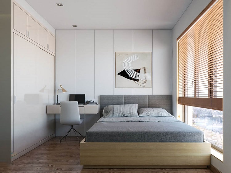 Tư vấn 2 cách bố trí nội thất cho phòng ngủ nhỏ 12m² - Ảnh 7. Tư vấn 2 cách bố trí nội thất cho phòng ngủ nhỏ 12m² - Ảnh 7.