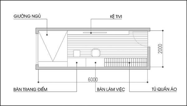 Tư vấn 2 cách bố trí nội thất cho phòng ngủ nhỏ 12m² - Ảnh 2. Tư vấn 2 cách bố trí nội thất cho phòng ngủ nhỏ 12m² - Ảnh 2.