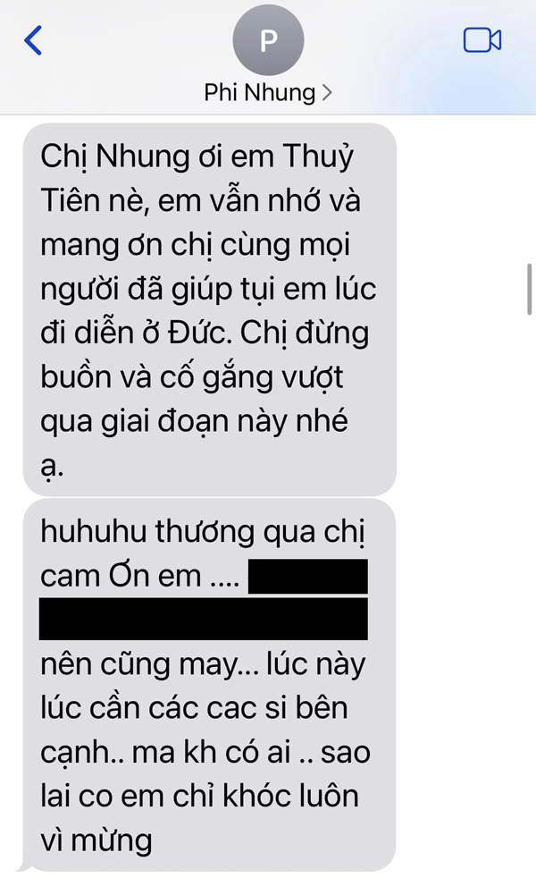Thủy Tiên và cố ca sĩ Phi Nhung: Dòng tin nhắn hé mở mối quan hệ kín tiếng - Ảnh 2.