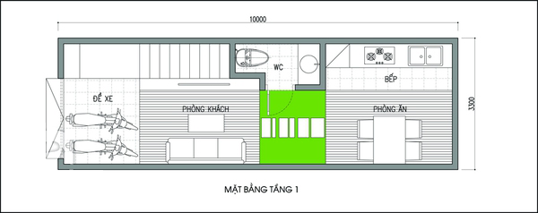 Tư vấn thiết kế nhà ống 33m² có giếng trời và nhiều cây xanh - Ảnh 1.