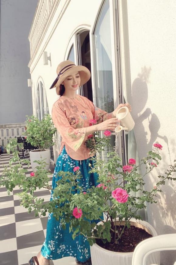 Hoa hậu Giáng My khoe thành quả thu hoạch rau củ quả 'bội thu' trong biệt thự xa hoa - Ảnh 2.