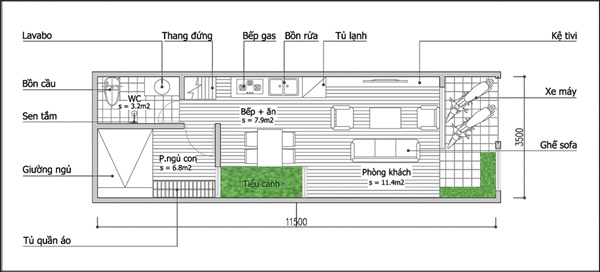 Tư vấn thiết kế và sắp xếp nội thất cho căn nhà rộng 40m2 - Ảnh 1.