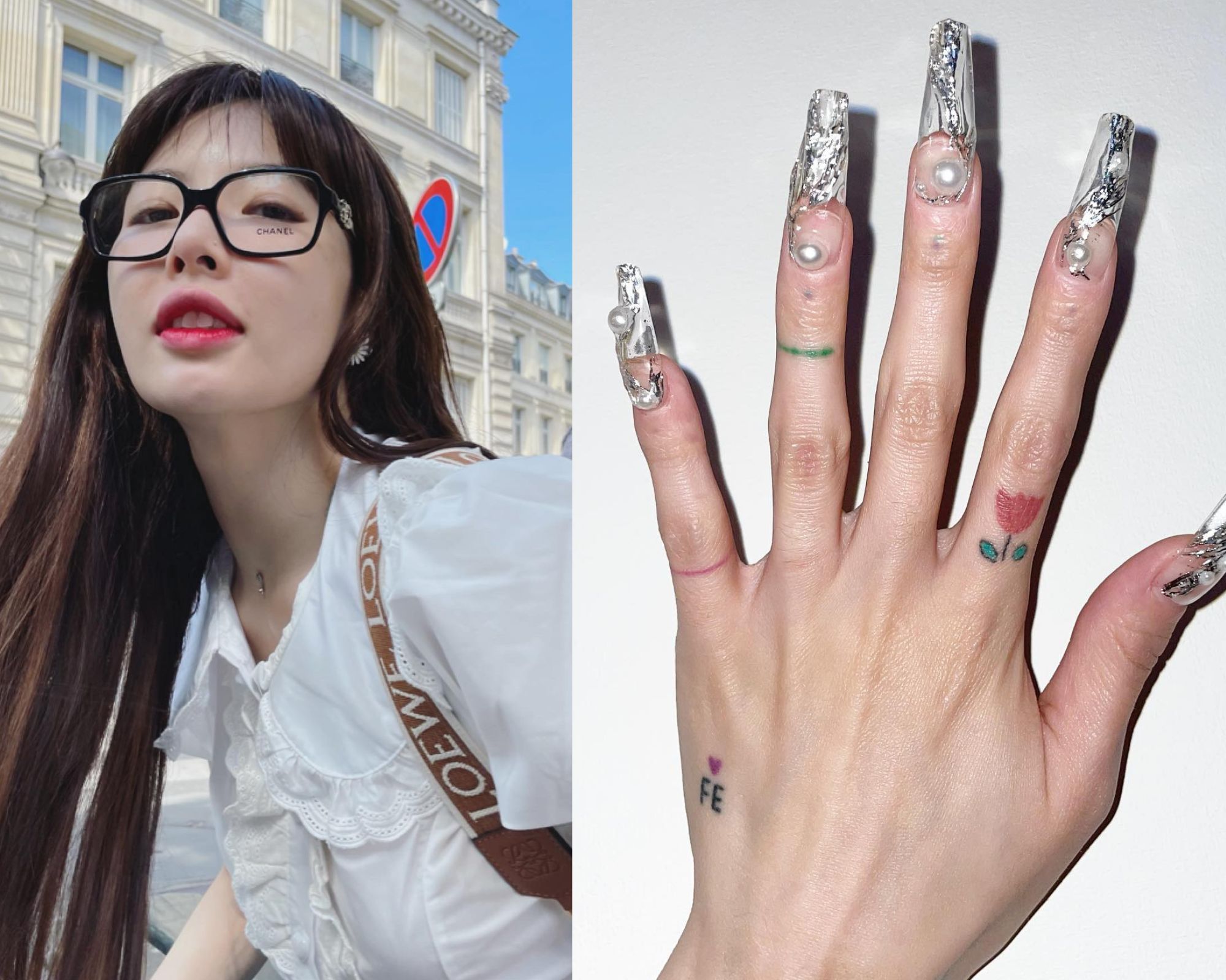 13 mẫu nail đẹp long lanh của sao Hàn - Ảnh 6.
