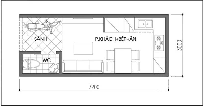 Tư vấn thiết kế nhà 21m², khắc phục điểm yếu mặt tiền hẹp - Ảnh 1.