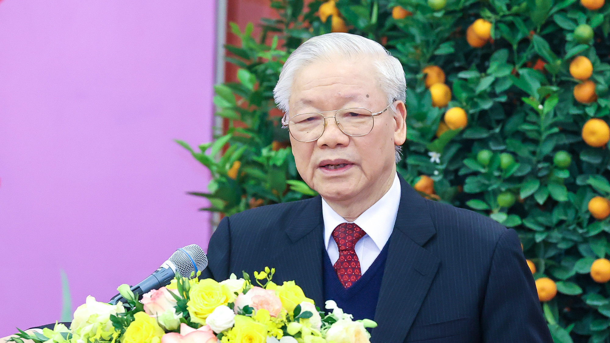 Tổng Bí thư Nguyễn Phú Trọng chúc Tết Quý Mão 2023 - Ảnh 1. Tổng Bí thư Nguyễn Phú Trọng chúc Tết Quý Mão 2023 - Ảnh 1.