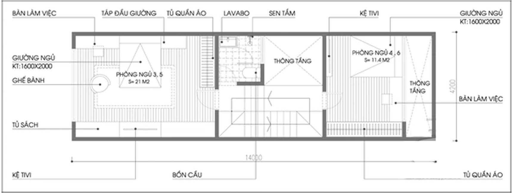 Cách thiết kế và bố trí nội thất cho nhà phố có 6 phòng ngủ - Ảnh 3.