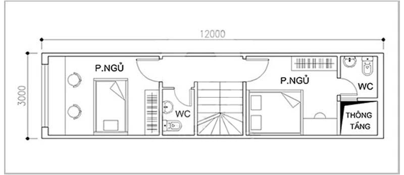 Tư vấn thiết kế nhà ống có mặt tiền 3m cho gia đình 5 người - Ảnh 2.