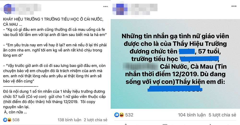 Xác minh thông tin hiệu trưởng nhắn tin 'yêu thương' với nữ giáo viên - Ảnh 1.