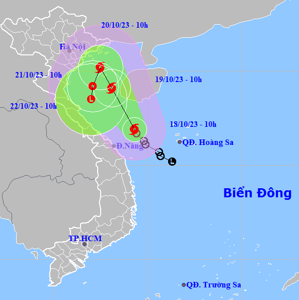 Tin bão mới nhất, cơn bão số 5 hoành hành trên Biển Đông và có khả năng mạnh thêm - Ảnh 2.