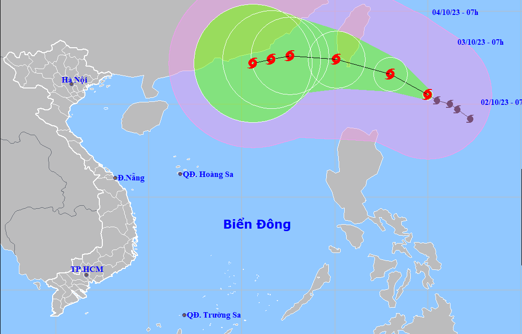 Tin bão mới nhất: Bão KOINU sắp đạt cấp siêu bão chuẩn bị vào Biển Đông - Ảnh 2.