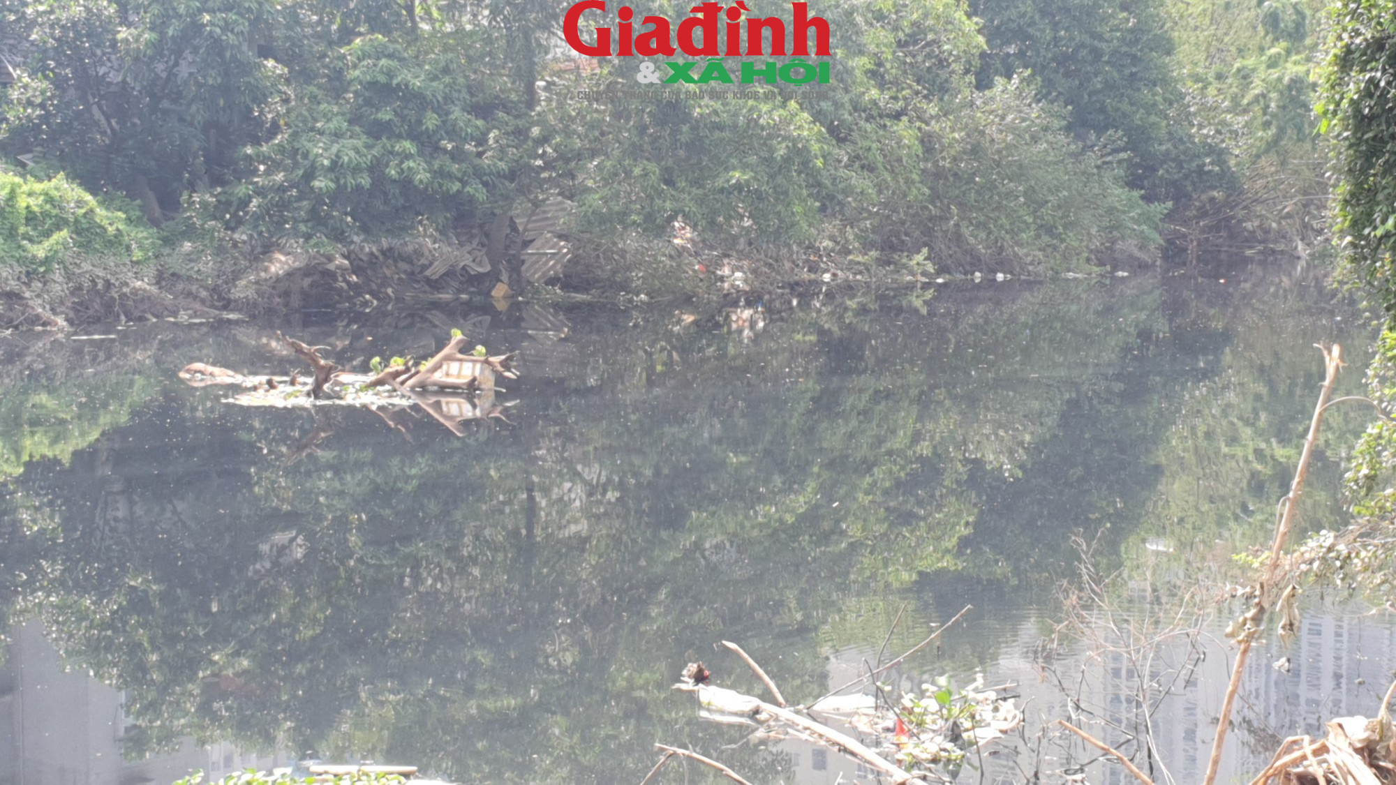 Hà Nội: Sông Nhuệ đang bị ô nhiễm trầm trọng, rác thải trôi nổi trên mặt nước  - Ảnh 5.