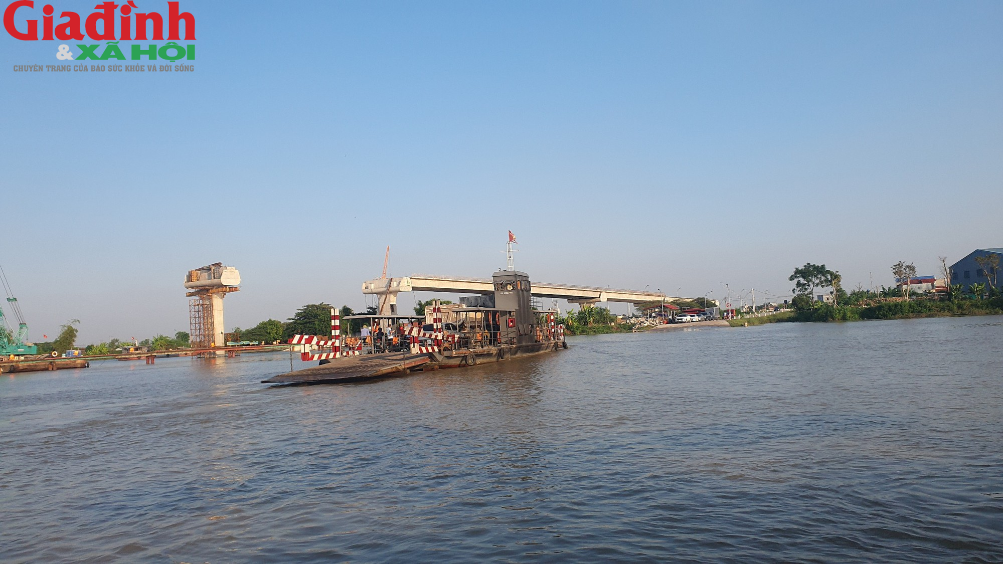 Cận cảnh đại công trình xây dựng cầu Đồng Cao (Nam Định) giữa sông lớn - Ảnh 12.