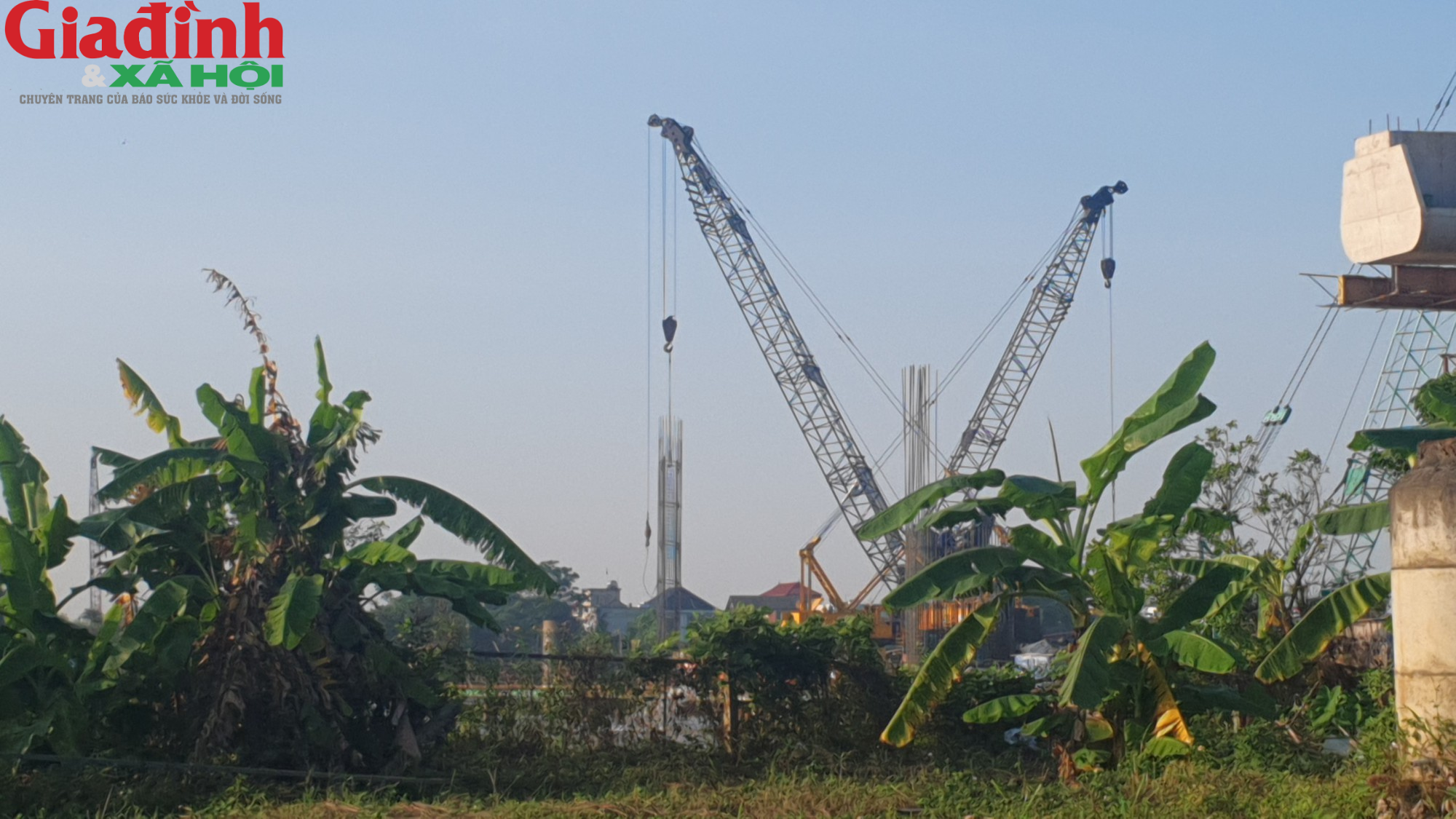 Cận cảnh đại công trình xây dựng cầu Đồng Cao (Nam Định) giữa sông lớn - Ảnh 13.