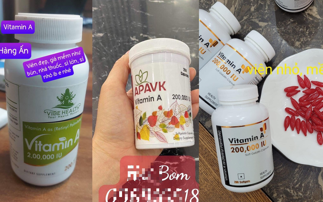 Cảnh báo Vitamin A nhiều "không" được quảng cáo công khai hàng xách tay, loạn giá bán