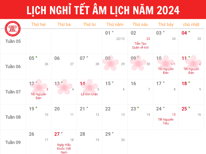 Mùng 1 Tết Nguyên đán Giáp Thìn năm 2024 rơi vào ngày nào? - Ảnh 3.