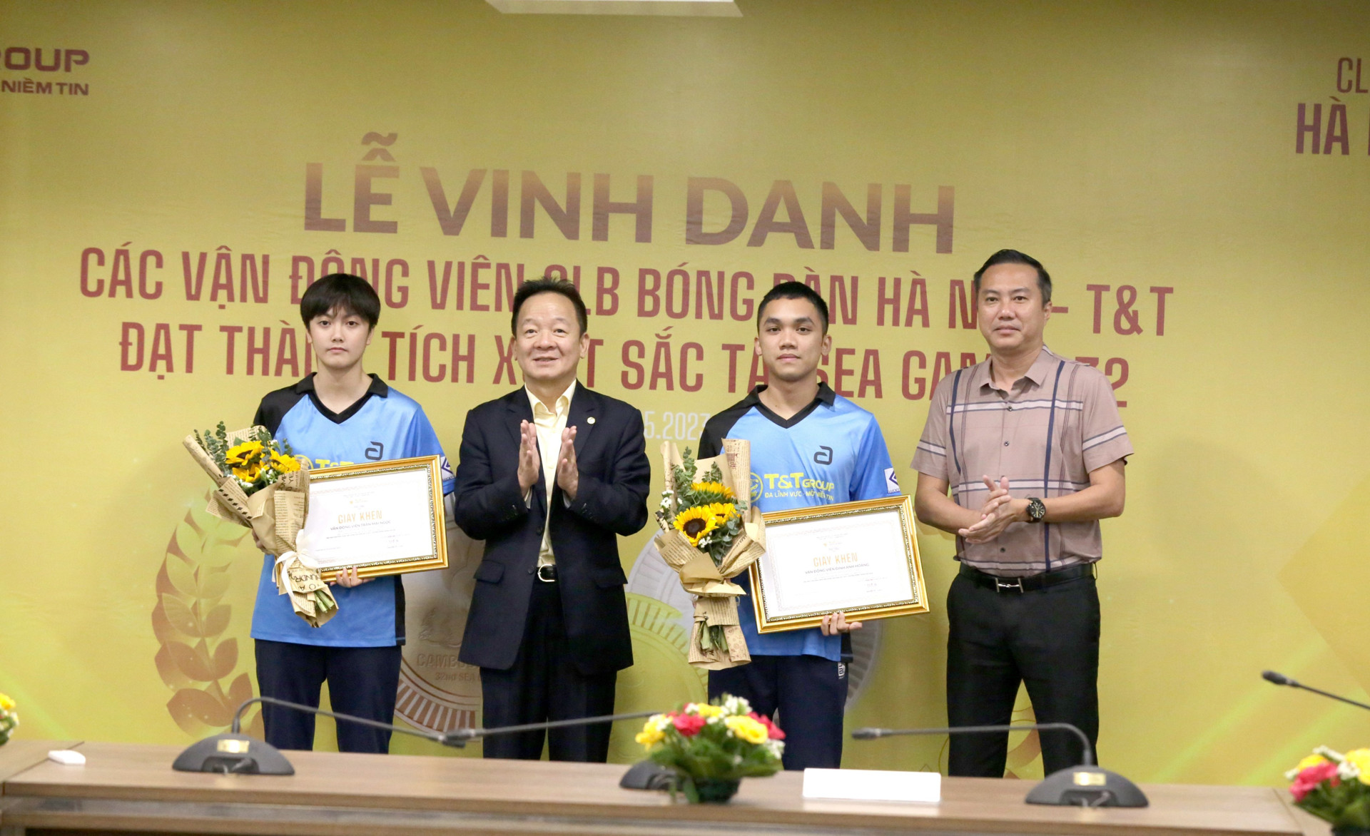 Tập đoàn T&T Group thưởng hơn 1 tỷ đồng cho kỳ tích bóng bàn Việt Nam tại Sea Games 32 - Ảnh 2.