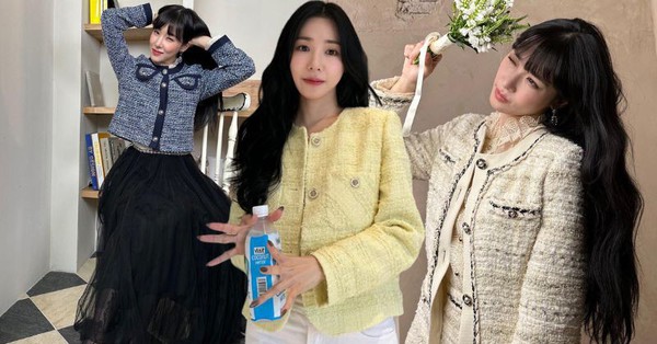 Tham khảo Tiffany Young cách diện áo khoác vải tweed đẹp suốt mùa lễ hội