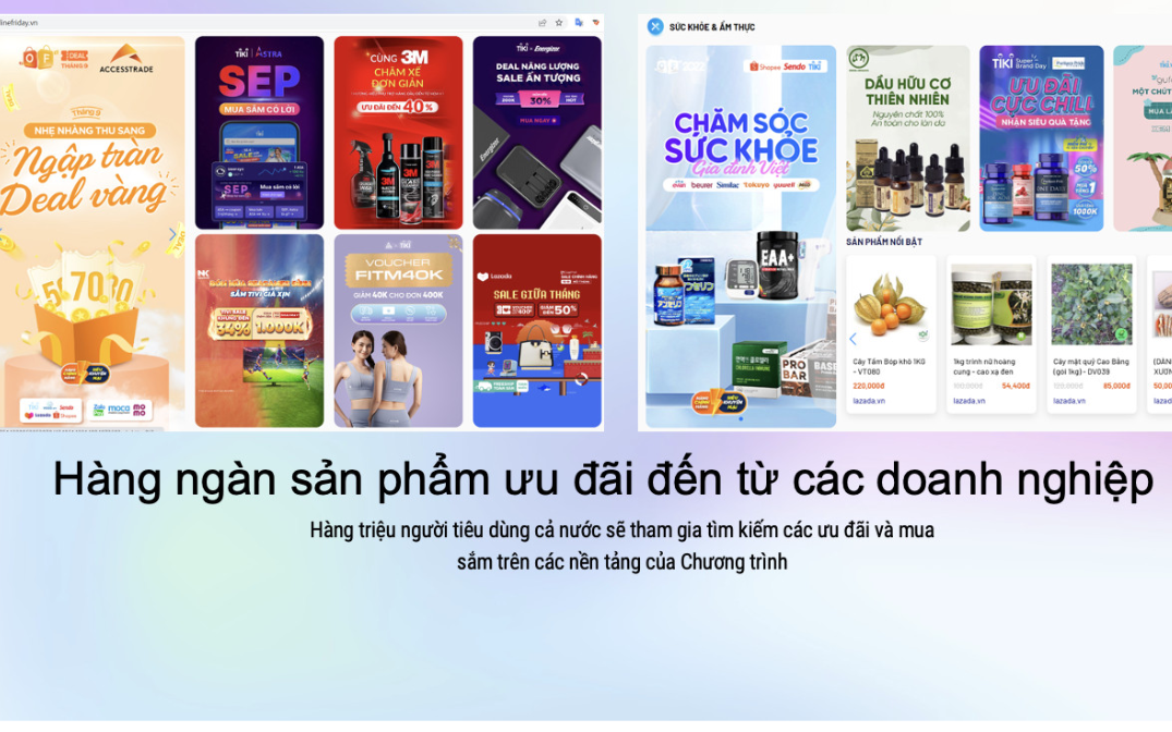 60 giờ Ngày mua sắm trực tuyến: Người tiêu dùng Việt được hưởng "cơn mưa" khuyến mại trong nhiều ngày