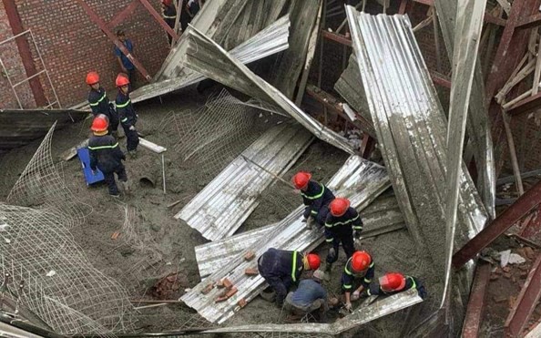 Xác định danh tính các nạn nhân tử vong trong vụ sập mái nhà đang thi công ở Thái Bình