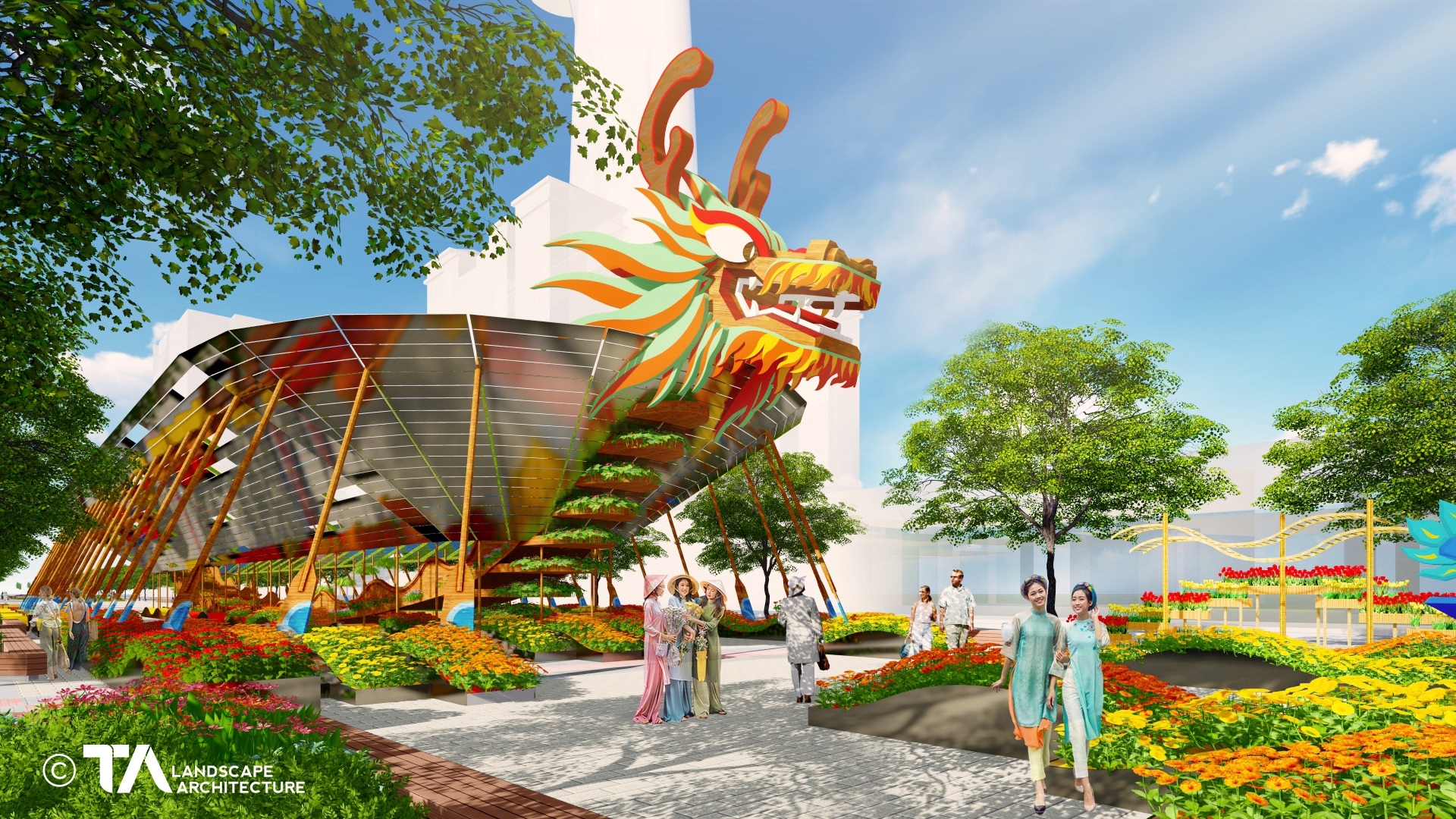 Lộ diện hình ảnh đường hoa phố đi bộ Nguyễn Huệ Tết Giáp Thìn 2024 - Ảnh 5.