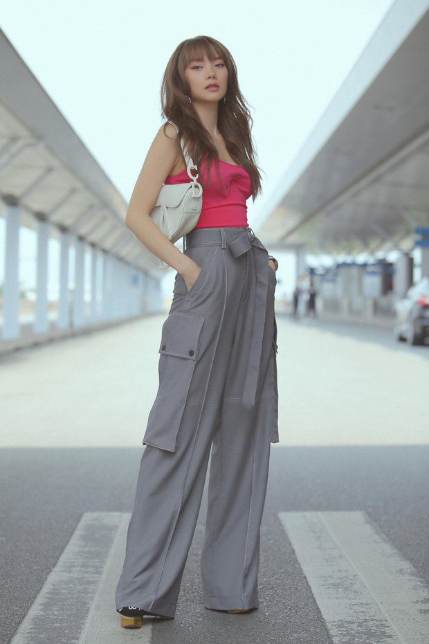 Minh Hằng lên đồ đi sân bay như chụp bìa tạp chí  - Ảnh 3.