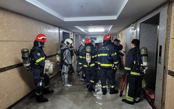 Hà Nội: Cháy rụi phòng ngủ ở khu chung cư HH Linh Đàm