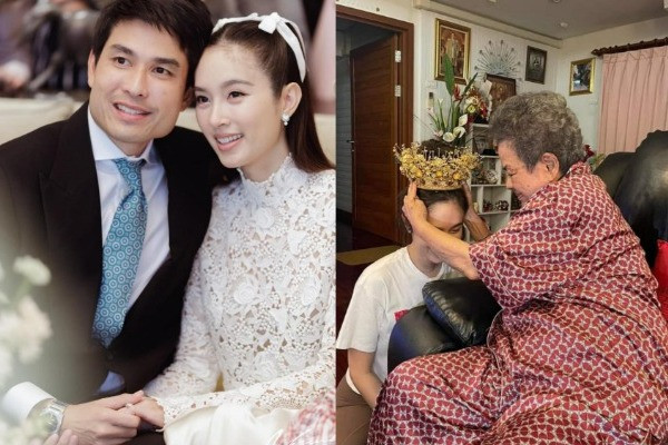 'Hoa hậu chuyển giới đẹp nhất Thái Lan' khóc trong lễ cưới với chồng doanh nhân - Ảnh 9.