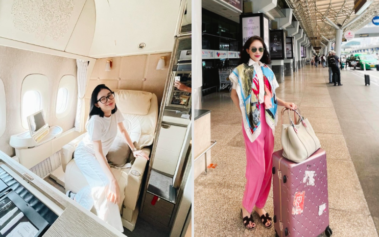 "Cô dâu hào môn" Linh Rin hiếm hoi khoe thời trang sân bay, mỗi lần khoe khiến fan "tròn mắt"