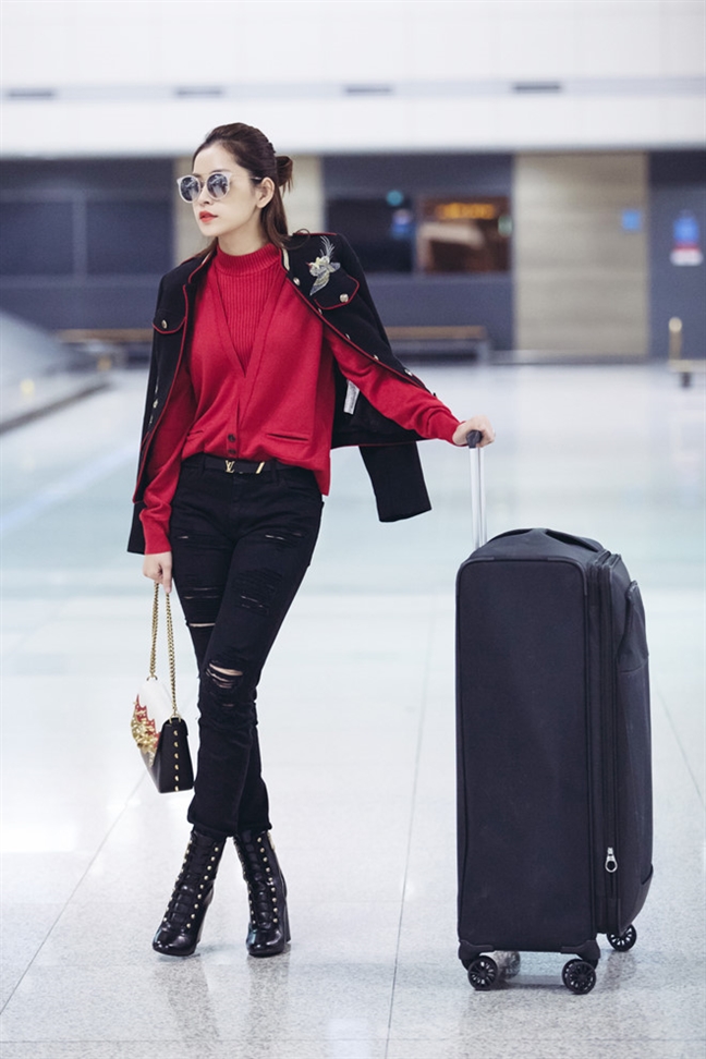 Chi Pu - cô bạn thân của Linh Rin biến sân bay thành sàn catwalk nhờ style cực chất - Ảnh 4.