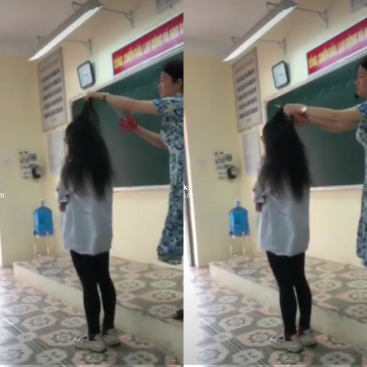 Vĩnh Phúc: Một học sinh bị cô giáo cầm kéo cắt tóc trên bục giảng để cảnh  cáo