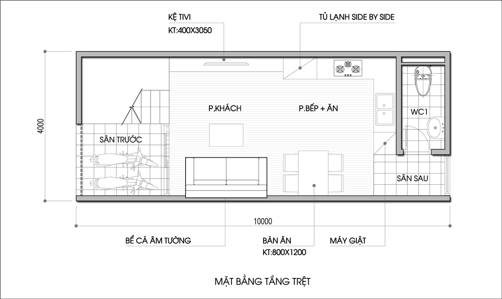 Thiết kế nhà 2 tầng 40m² hợp lý cho hộ gia đình 4 người - Ảnh 1.