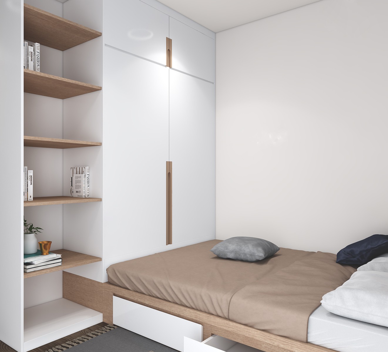 Tư vấn thiết kế phòng ngủ siêu bé với diện tích 8,4m² cho gia đình 5 người - Ảnh 5.