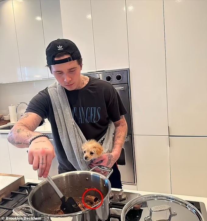 Brooklyn Beckham bị bóc mẽ khi làm đầu bếp: Để lẫn nút chai trong nồi thịt? - Ảnh 1.