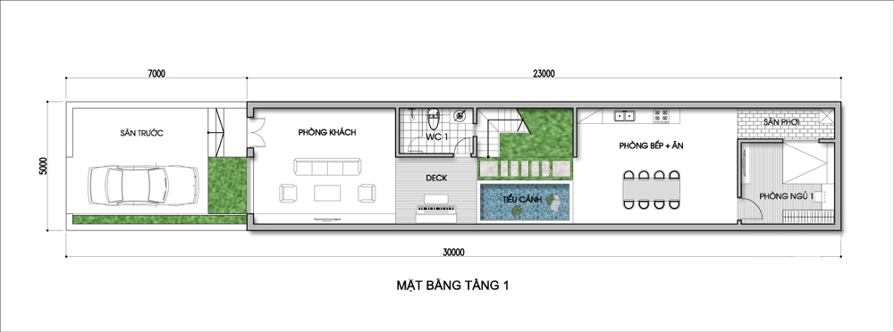 Tư vấn thiết kế và bố trí nội thất cho nhà ống có độ dài 30 mét - Ảnh 1.