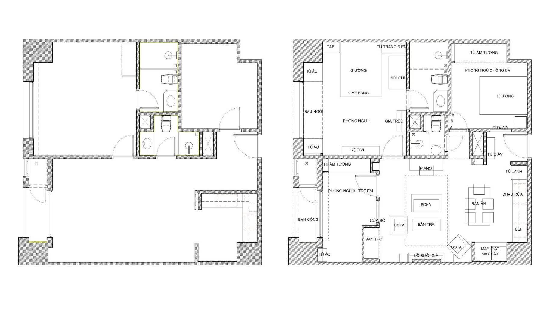 Gia đình trẻ chi gần 1 tỷ để cải tạo căn hộ 90m2, từ 2 thành 3 phòng ngủ với nhiều công năng - Ảnh 1.