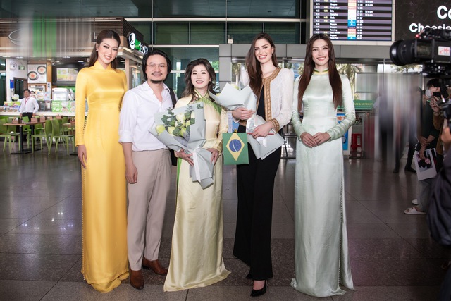 Người đẹp Brazil-đương kim Miss Grand diện áo dài so kè nhan sắc với Thiên Ân, Quỳnh Châu - Ảnh 4.