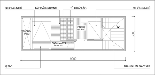 Thiết kế nhà cấp 4 rộng 27m² cho gia đình 3 người - Ảnh 2.