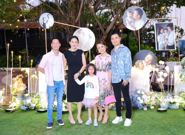 Vy Oanh rạng rỡ xuất hiện cùng chồng con trong tiệc sinh nhật con gái MC Vân Hugo - Ảnh 6.