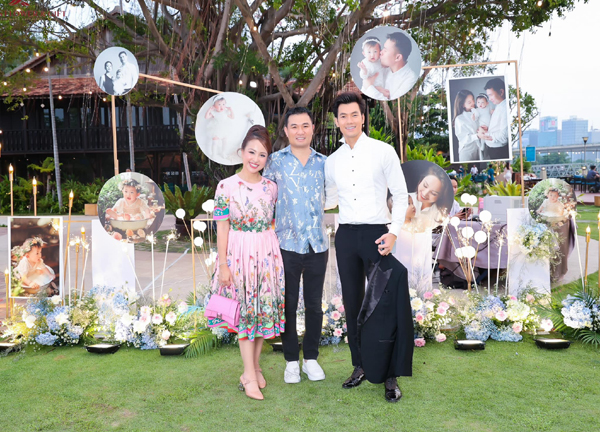 Vy Oanh rạng rỡ xuất hiện cùng chồng con trong tiệc sinh nhật con gái MC Vân Hugo - Ảnh 8.