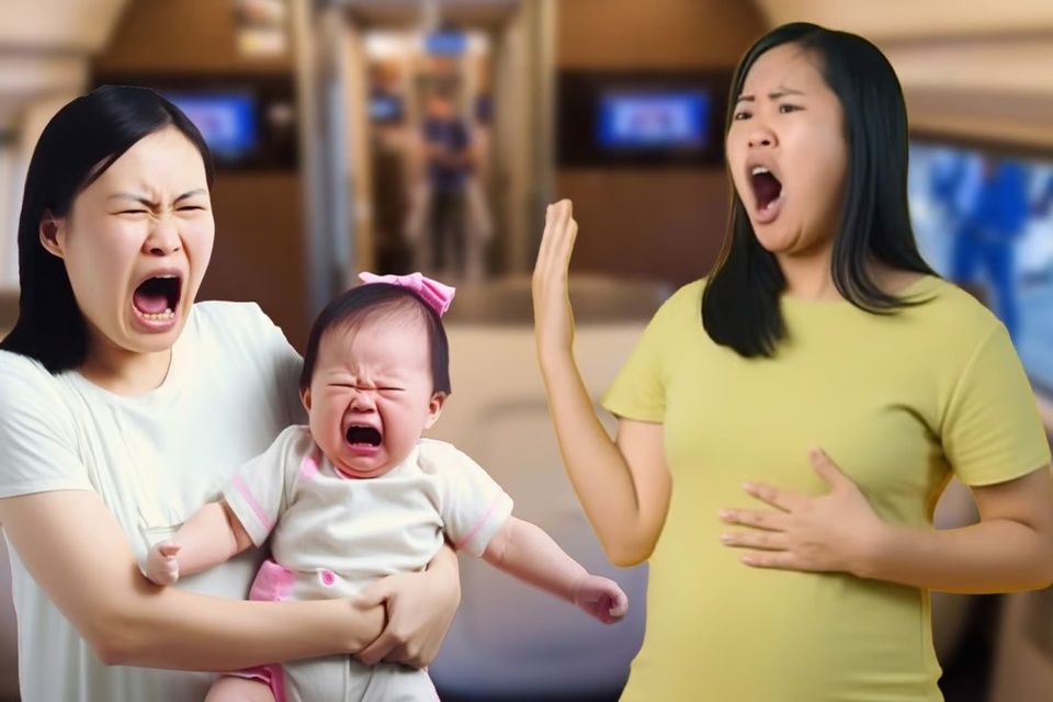 500 triệu lượt xem clip hai phụ nữ cãi vã vì trẻ con khóc trên tàu - Ảnh 1.