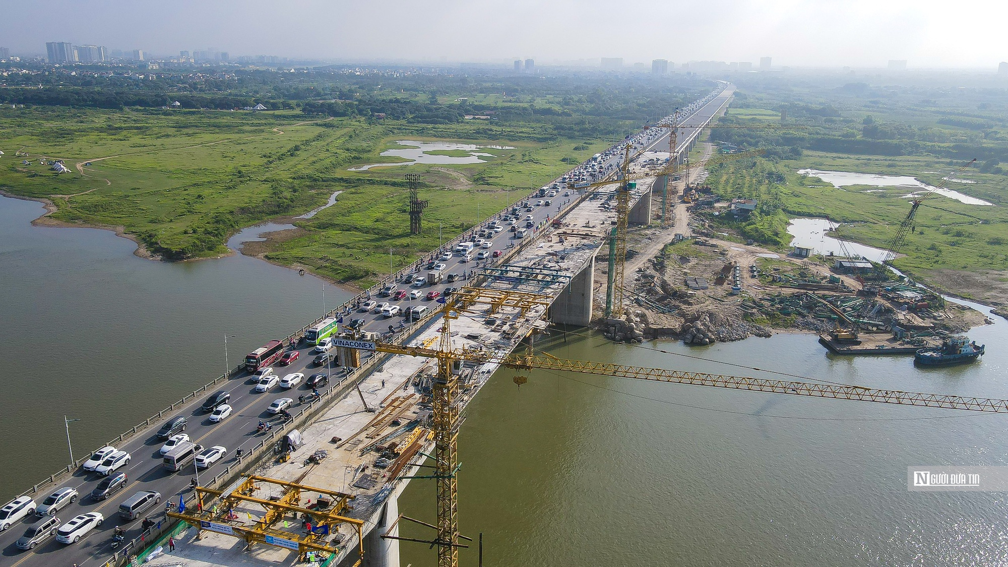Hợp long cầu Vĩnh Tuy 2 trị giá hơn 2.500 tỷ đồng ở Hà Nội - Ảnh 7.