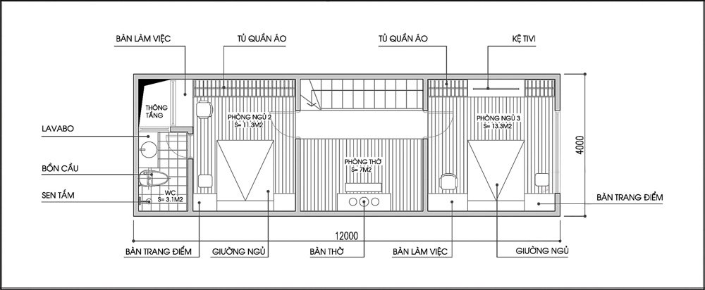 Tư vấn thiết kế và bố trí nội thất nhà ống có mặt tiền 4 mét - Ảnh 2.