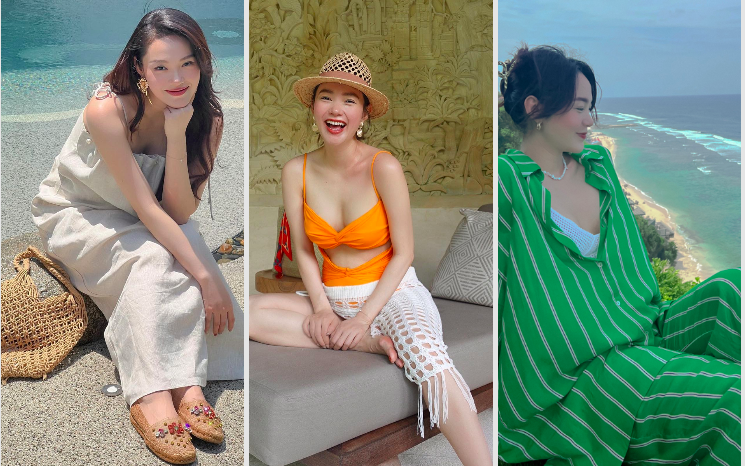 Bầu 6 tháng, Minh Hằng đi biển khiến fan trầm trồ mẹ bầu "chanh sả" nhất nhì showbiz