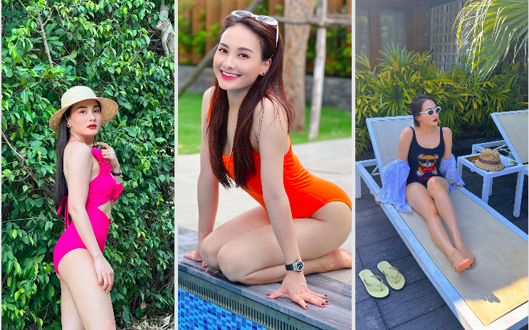 Body thay đổi sau 2 lần sinh nở, Bảo Thanh gợi ý monokini đi biển thay cho bikini
