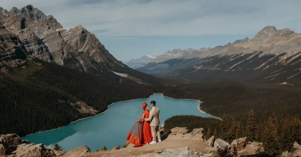 Đám cưới "bí mật" tuyệt đẹp ở Banff: Cô dâu chọn áo dài Việt Nam