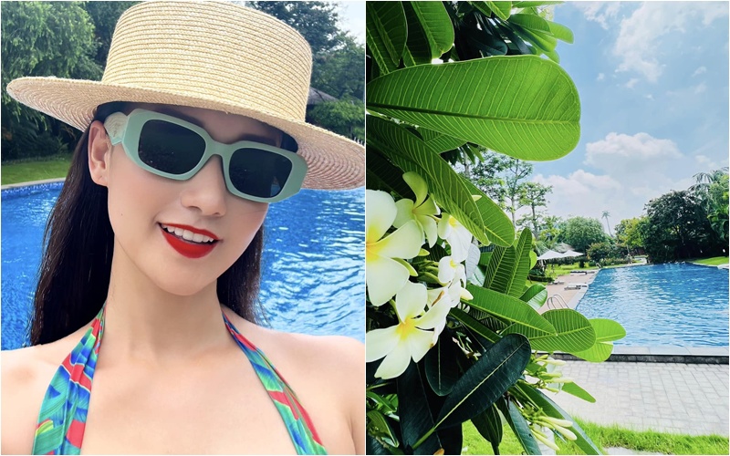 Nữ diễn viên miền Bắc có biệt thự 60 tỷ, mùa hè sung sướng trốn nóng trong bể bơi 'resort tại gia'