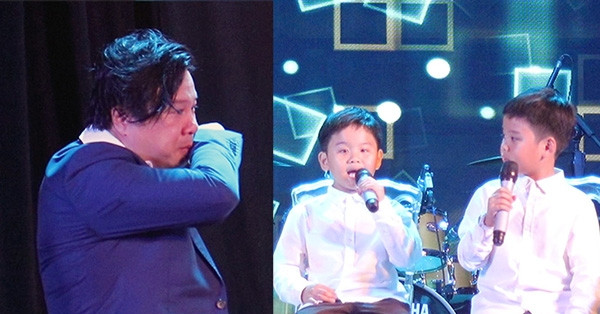 Ca sĩ Thanh Bùi khóc nức nở khi biểu diễn cùng 2 con trai