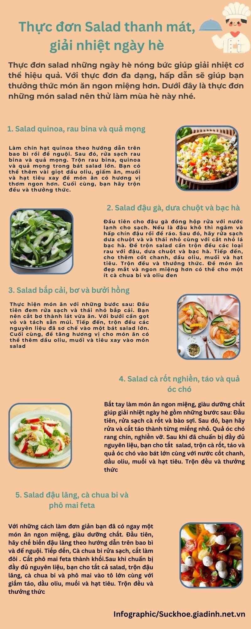 Thực đơn salad ngon miệng đơn giản dễ làm thanh mát, giải nhiệt mùa hè - Ảnh 1.